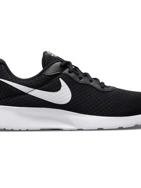 Nike Women's Black and White Tanjun Running Sneaker